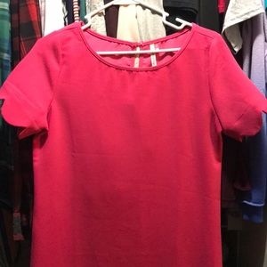 PinkLilly scallop dress in pink